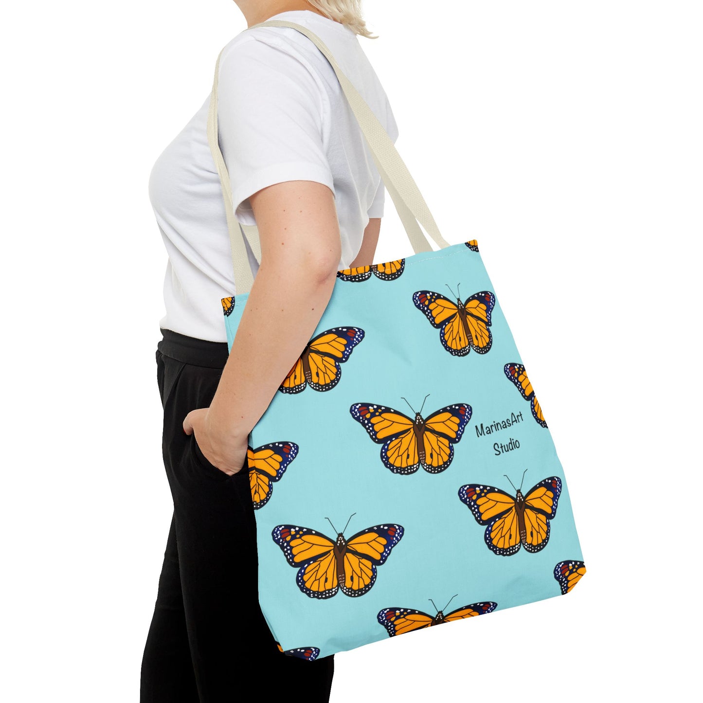 Monarch Butterfly (Sky Blue) | Tote Bag